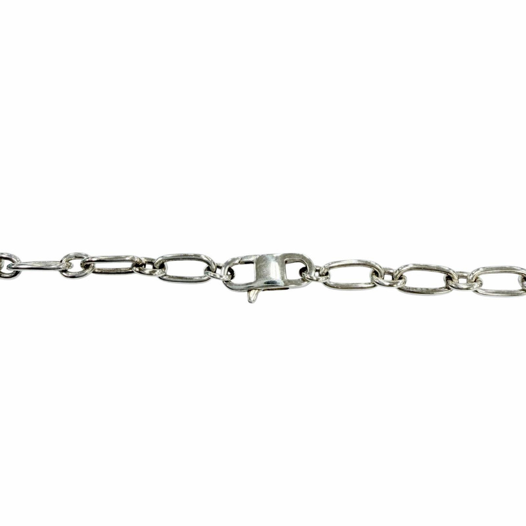 Great TIFFANY&Co. Small Double Lock Necklace Accessories Silver AG925 Women