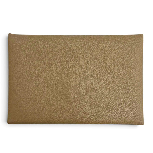 Pristine HERMES Card Case Calvi Bifold Wallet Pass Case Business Shave