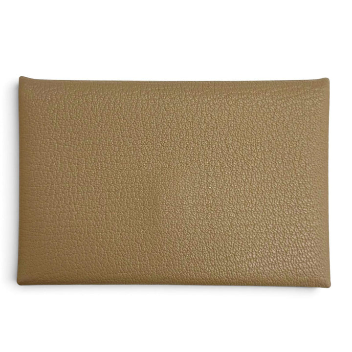 Pristine HERMES Card Case Calvi Bifold Wallet Pass Case Business Shave