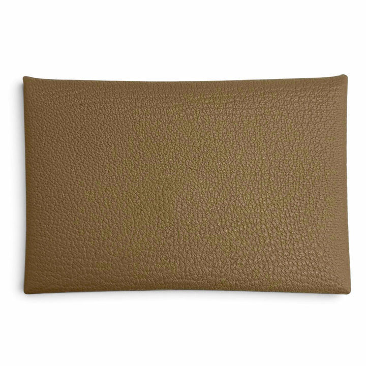 Pristine HERMES Card Case Calvi Bifold Wallet Pass Case Business Shave