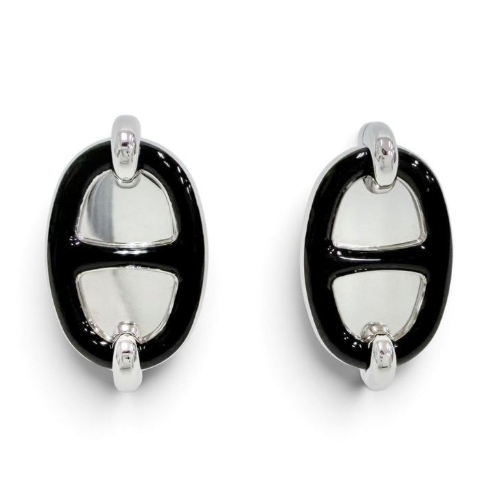 Great HERMES Mini Mayon Chaine d'Ancre Pierce Earrings H100052FP03