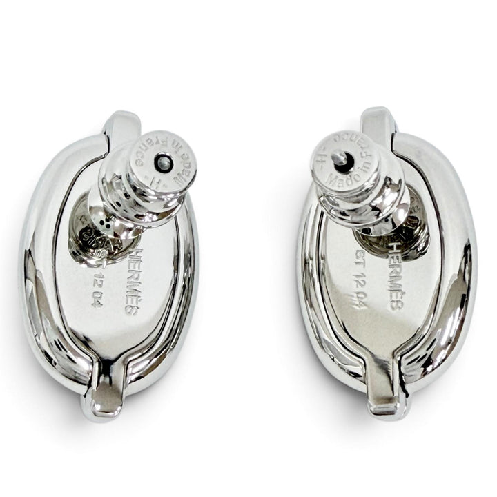 Great HERMES Mini Mayon Chaine d'Ancre Pierce Earrings H100052FP03