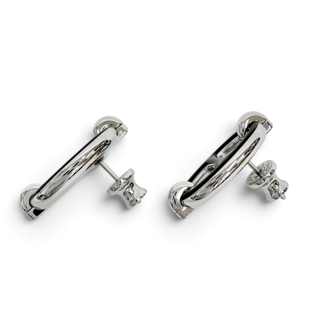 Great HERMES Mini Mayon Chaine d'Ancre Pierce Earrings H100052FP03