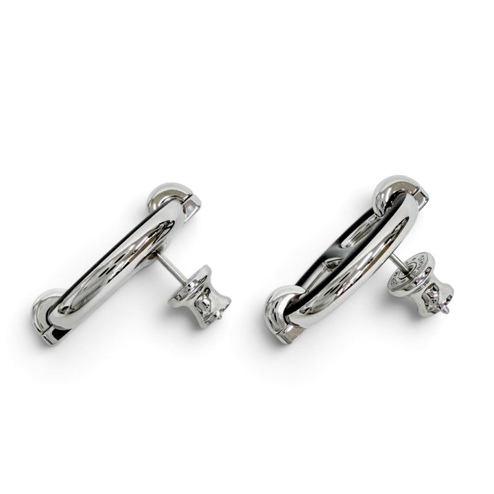 Great HERMES Mini Mayon Chaine d'Ancre Pierce Earrings H100052FP03
