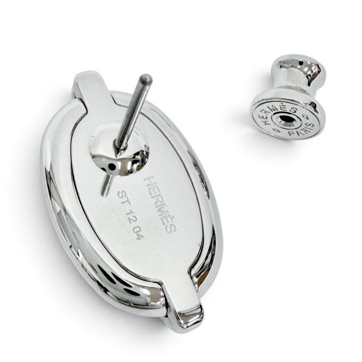 Great HERMES Mini Mayon Chaine d'Ancre Pierce Earrings H100052FP03