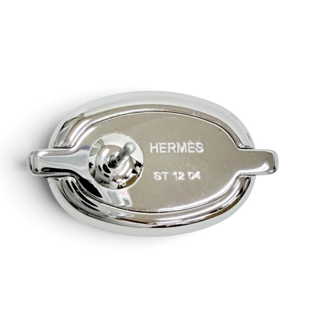 Great HERMES Mini Mayon Chaine d'Ancre Pierce Earrings H100052FP03