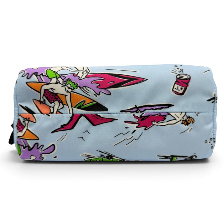 Excellent PRADA Pouch Triangle logo Re-Nylon surf print wristlet included 1NS693