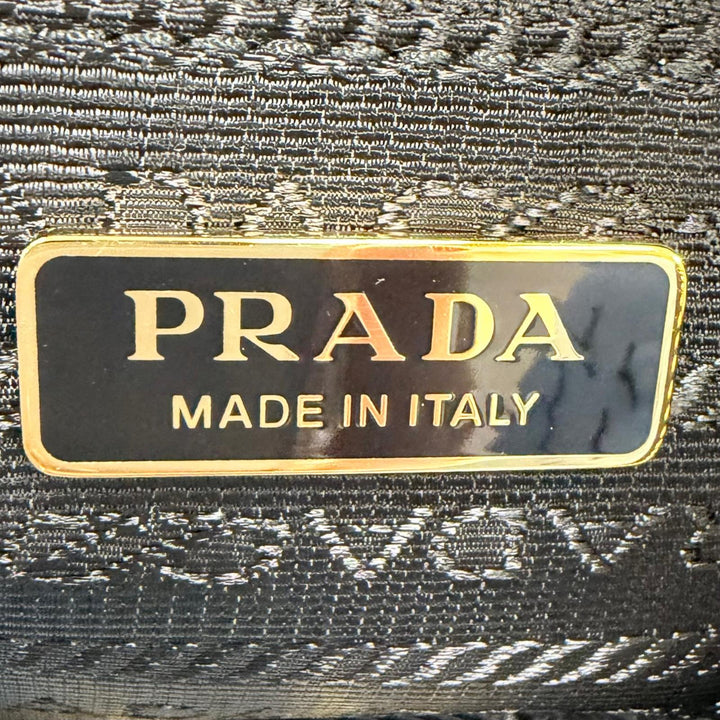Excellent PRADA Pouch Triangle logo Re-Nylon surf print wristlet included 1NS693
