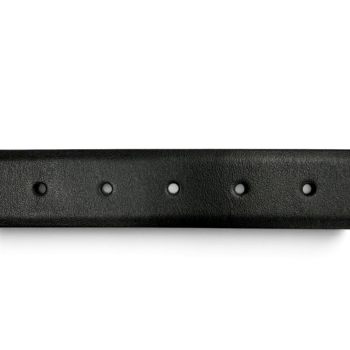 Excellent BALENCIAGA belt Clip logo buckle black leather mens 788012