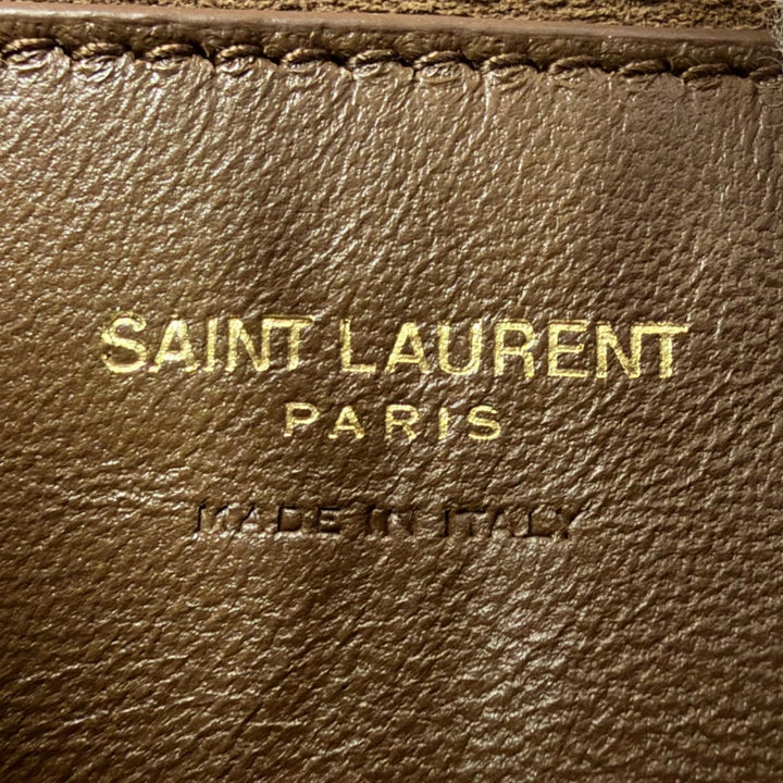 Pristine SAINT LAURENT PARIS LE 5 7 Mini Hobo Boa Handbag beige Mouton 760375