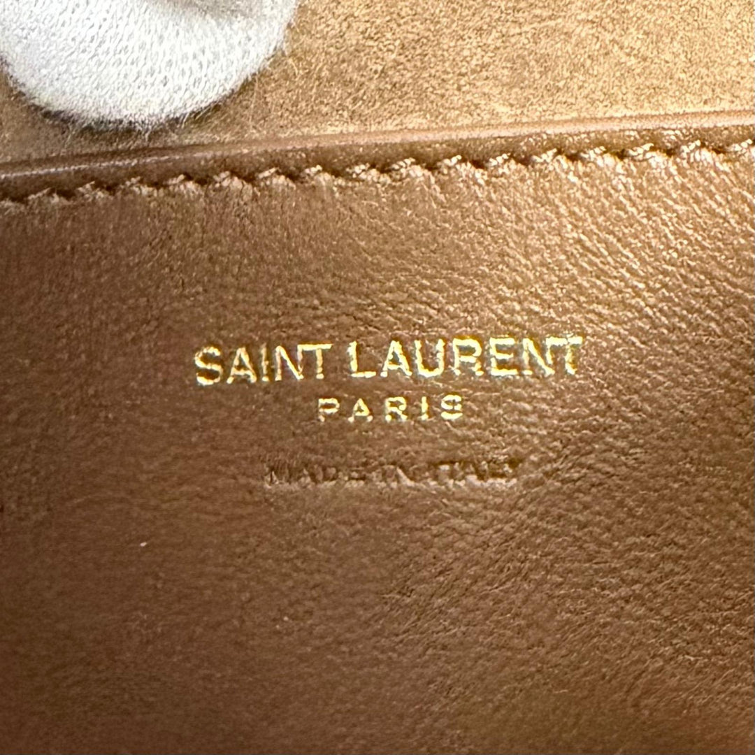 Pristine SAINT LAURENT PARIS Handbag LE 5 7 Mini Hobo Boa beige Mouton 760375