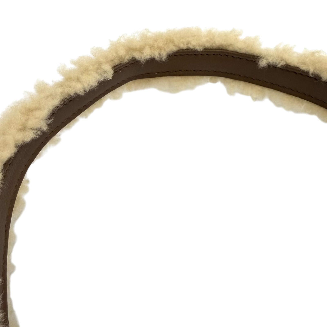 Pristine SAINT LAURENT PARIS Handbag LE 5 7 Mini Hobo Boa beige Mouton 760375