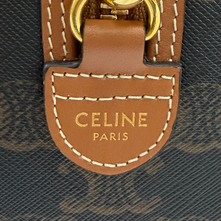 Excellent CELINE Shoulder Bag Small Boston Triomphe 2WAY Leather leather 113772