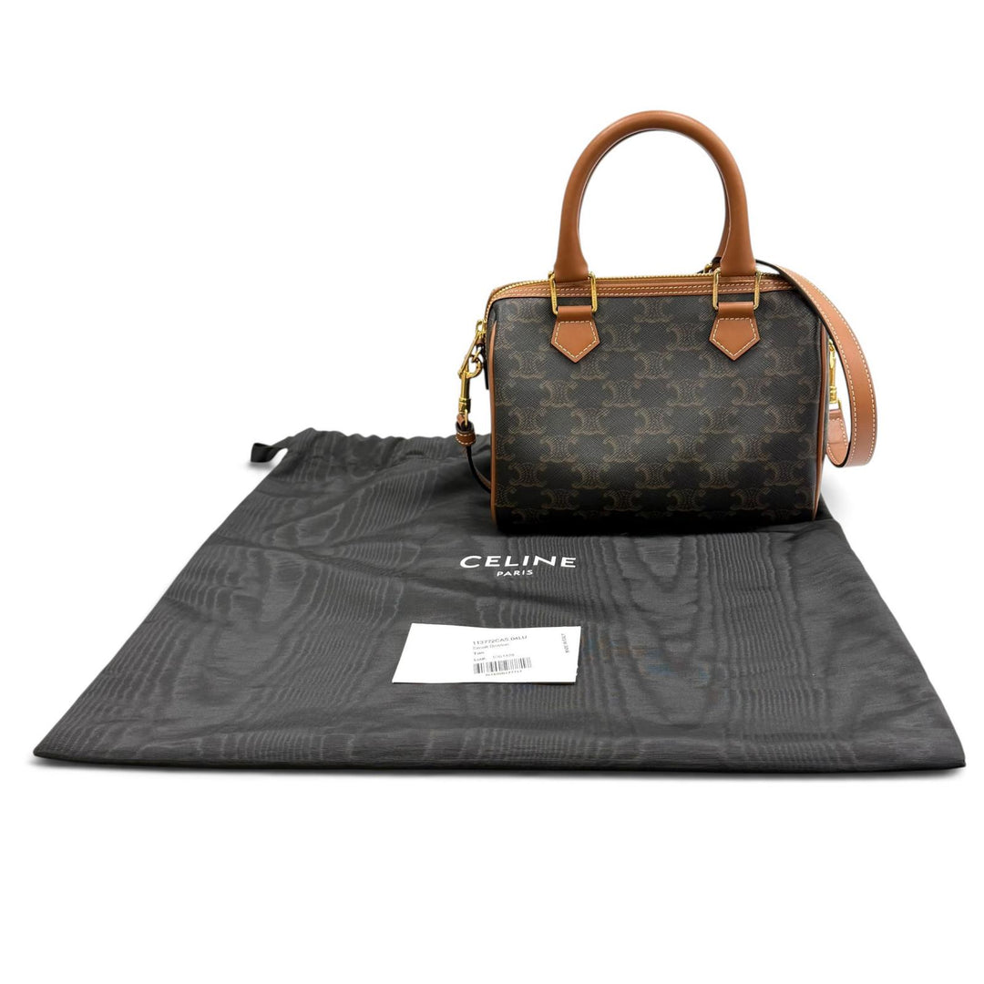 Excellent CELINE Shoulder Bag Small Boston Triomphe 2WAY Leather leather 113772
