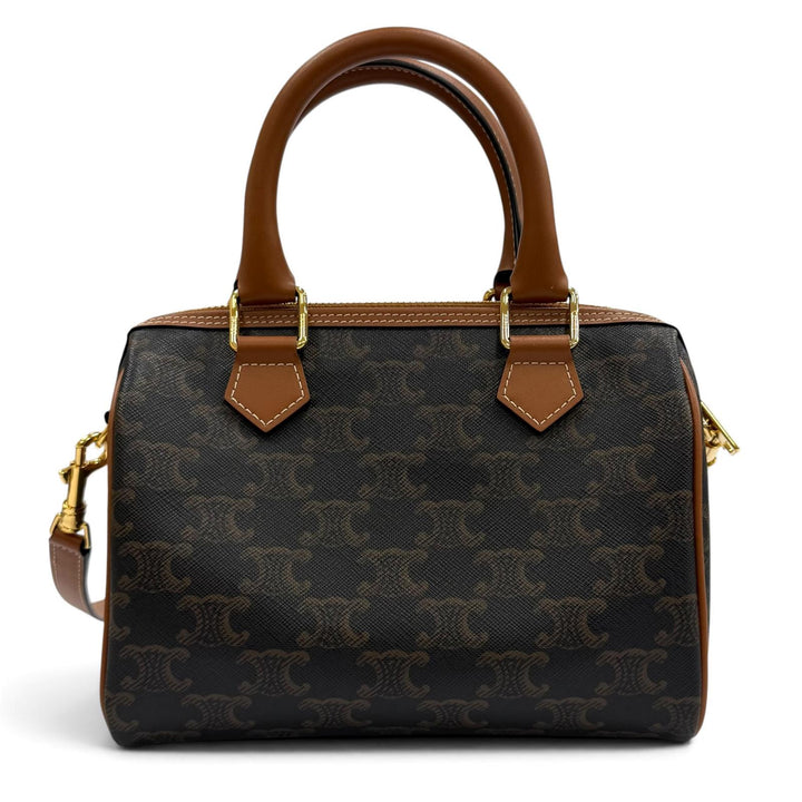 Excellent CELINE Shoulder Bag Small Boston Triomphe 2WAY Leather leather 113772