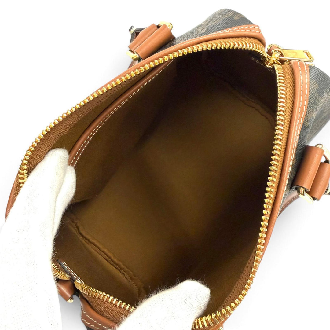 Excellent CELINE Shoulder Bag Small Boston Triomphe 2WAY Leather leather 113772