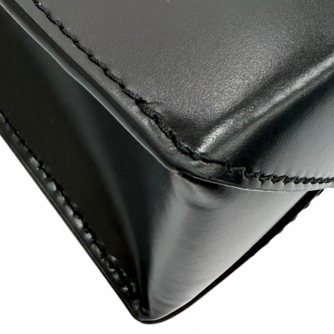 Excellent LOEWE Shoulder Bag Standard A5 Tote Leather 2-Way black A933S30X01