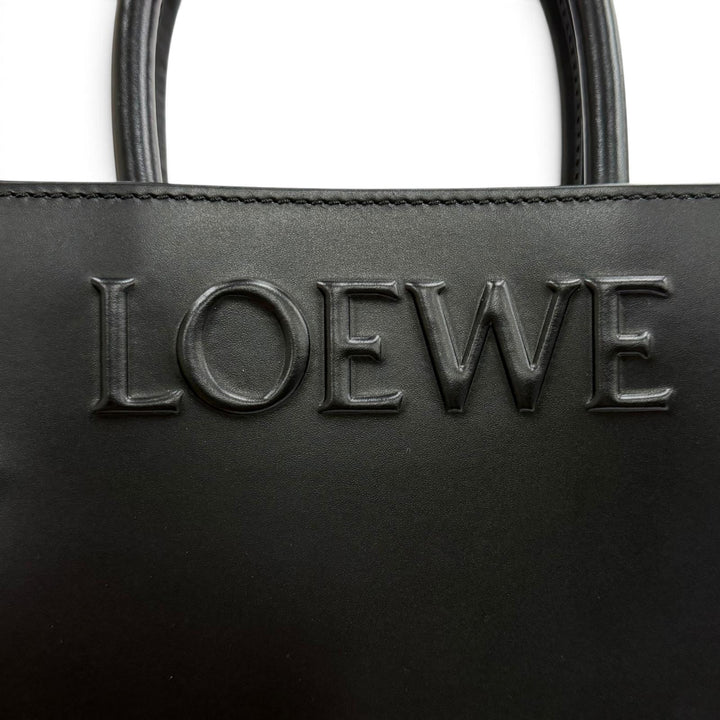 Excellent LOEWE Shoulder Bag Standard A5 Tote Leather 2-Way black A933S30X01