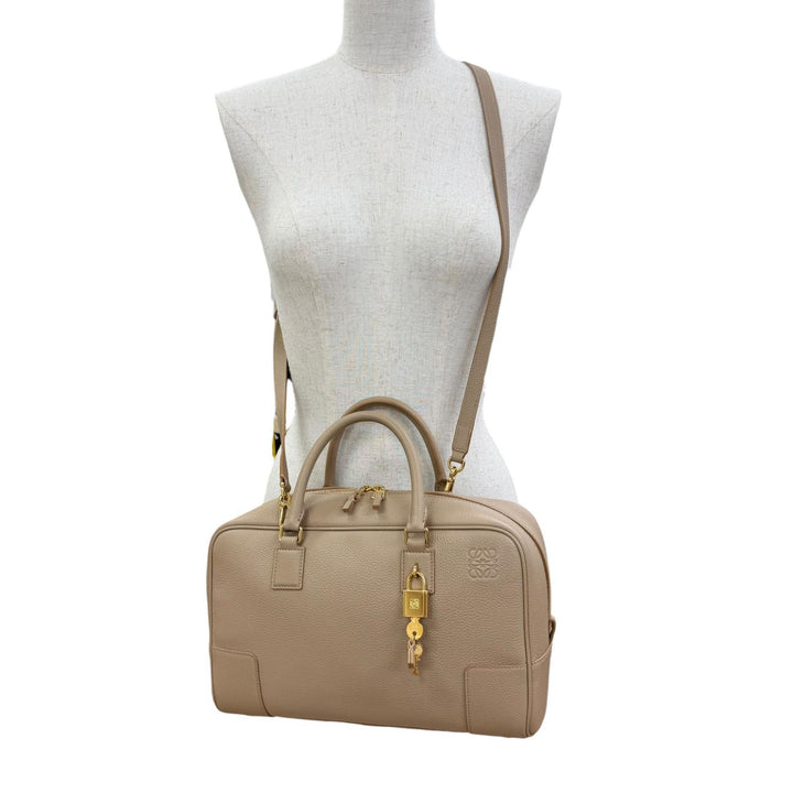 Great LOEWE Handbag Americana 28 Anagram-engraved grain calf 2-way shoulder bag