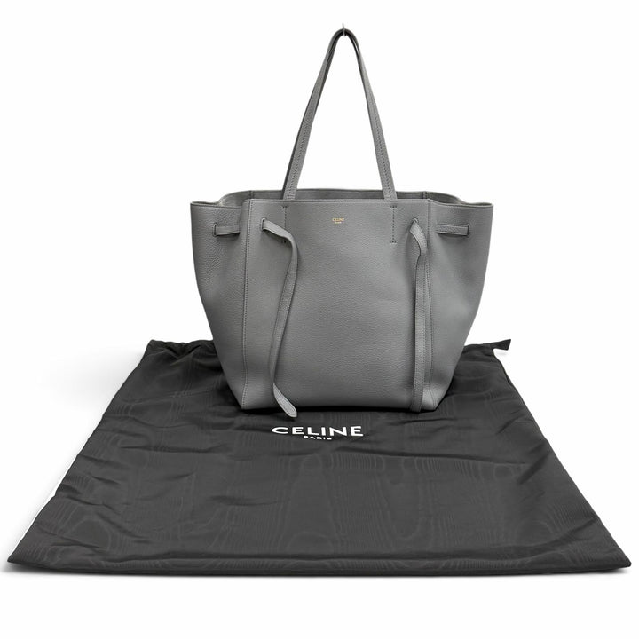 Excellent CELINE Tote Bag Kava Phantom Small gray Soft grain calf Leather 18902