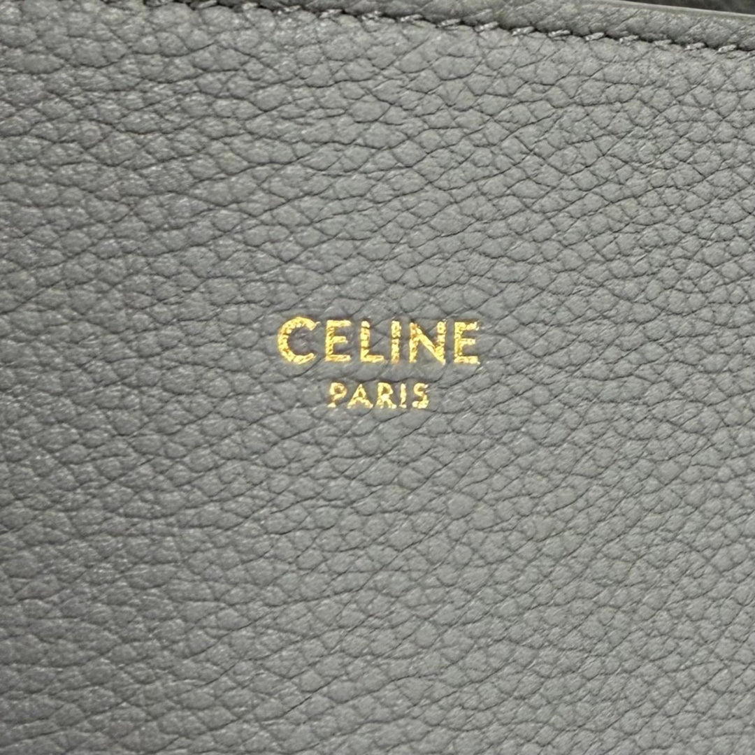 Excellent CELINE Tote Bag Kava Phantom Small gray Soft grain calf Leather 18902