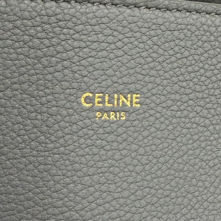Excellent CELINE Tote Bag Kava Phantom Small gray Soft grain calf Leather 18902