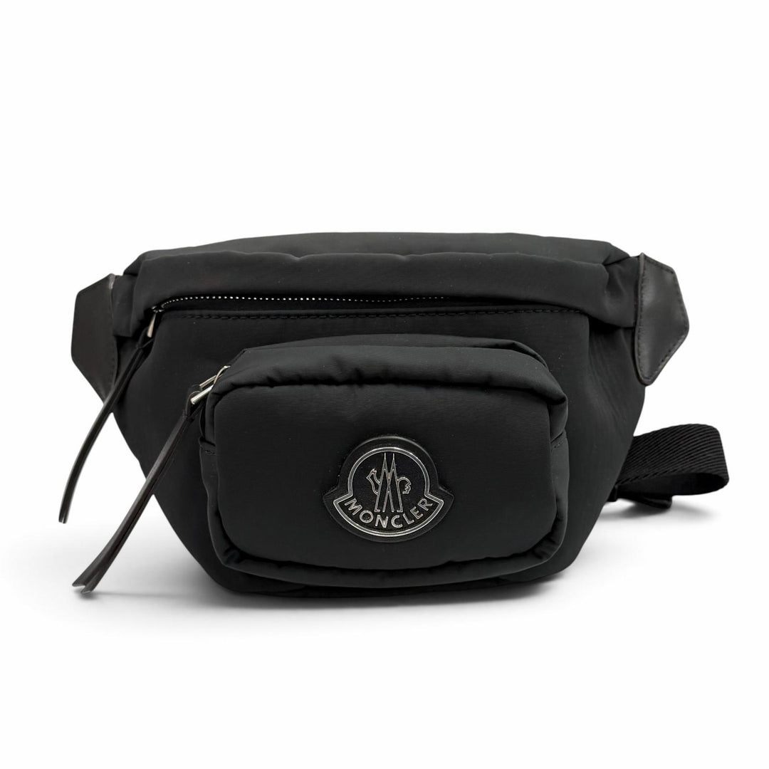 Great MONCLER Sling bag FELICIE Leather logo patch black polyester 5M00001 M4659
