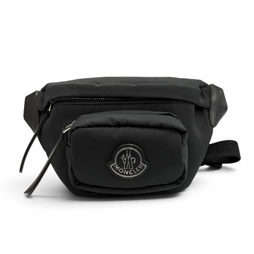 Great MONCLER Sling bag FELICIE Leather logo patch black polyester 5M00001 M4659
