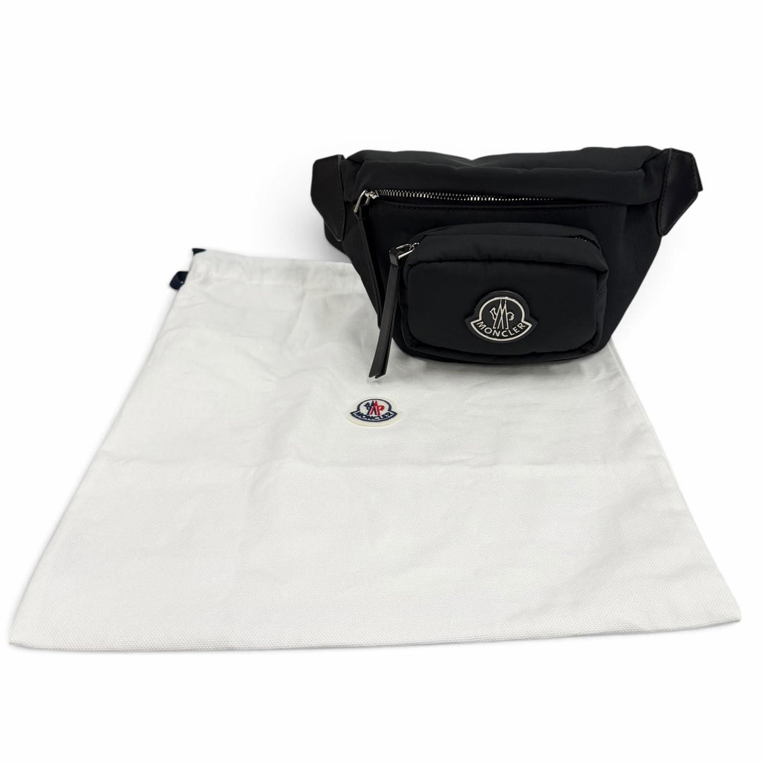 Great MONCLER Sling bag FELICIE Leather logo patch black polyester 5M00001 M4659
