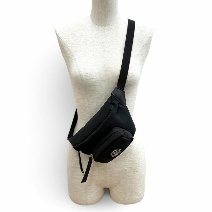 Great MONCLER Sling bag FELICIE Leather logo patch black polyester 5M00001 M4659