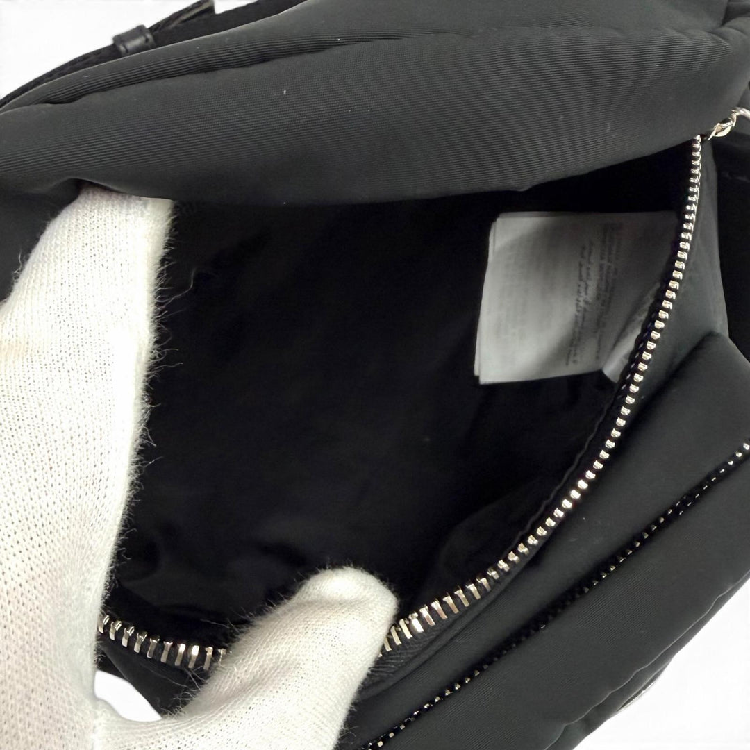Great MONCLER Sling bag FELICIE Leather logo patch black polyester 5M00001 M4659