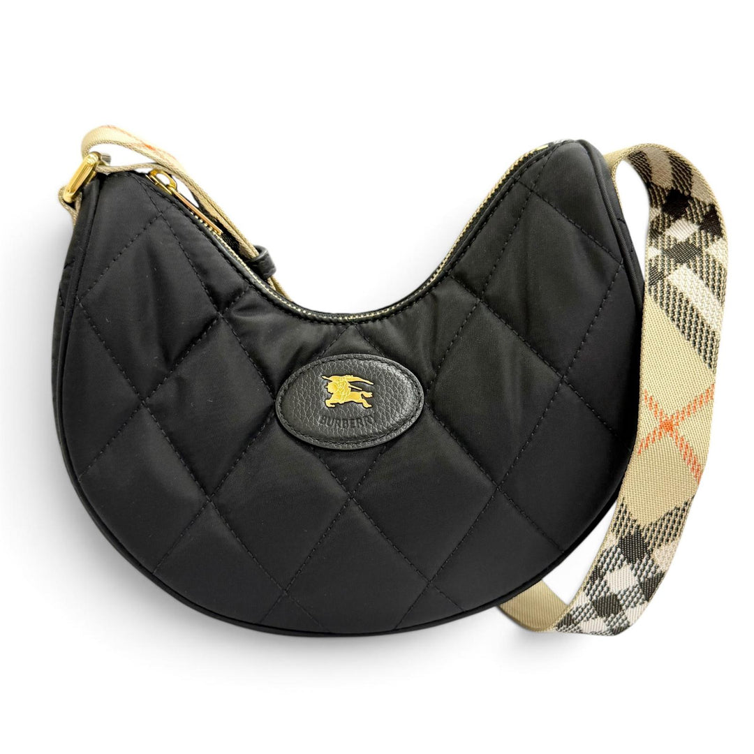 Great BURBERRY Shoulder Bag Horseshoe Cross Sling Bag Nova check pattern 8111928