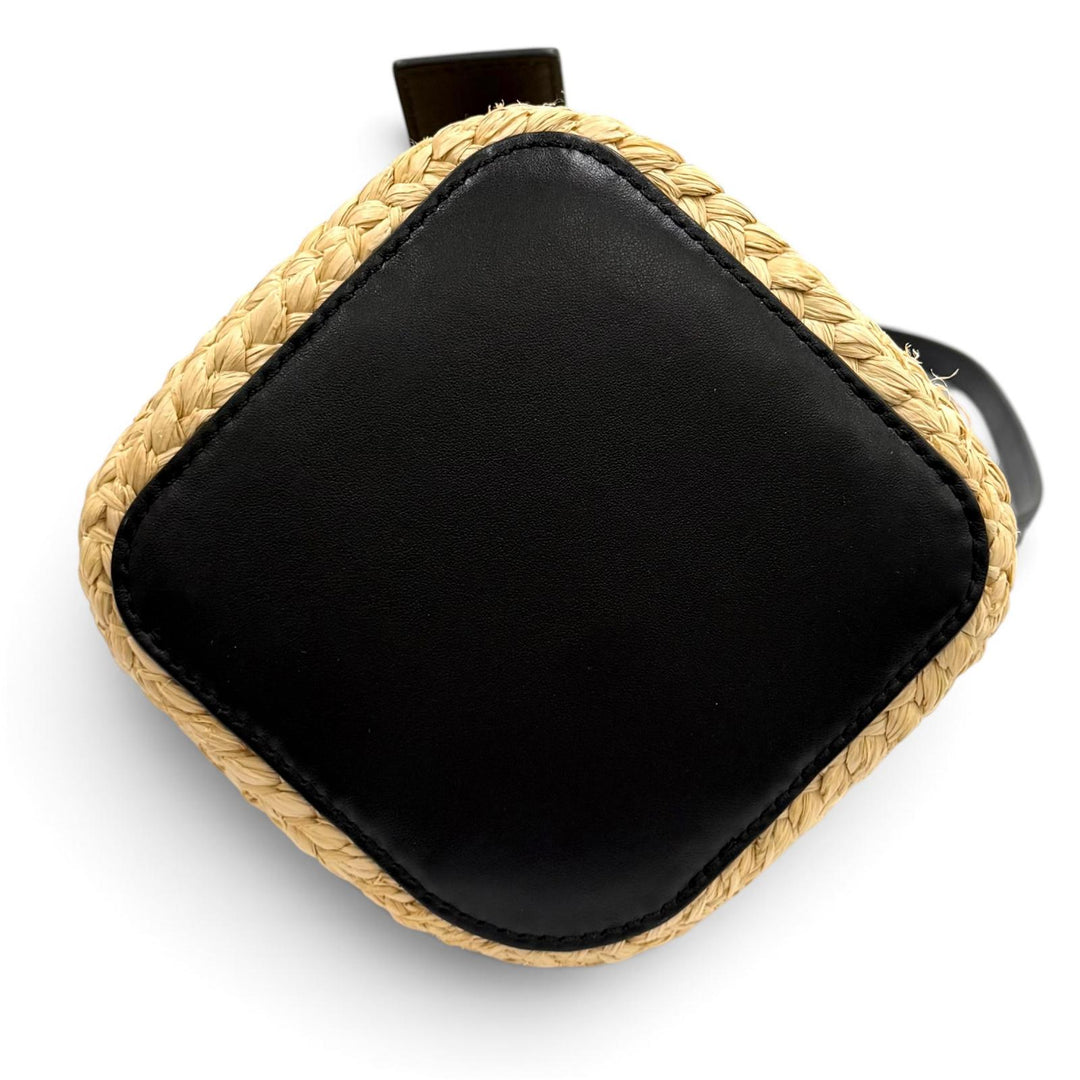 Excellent LOEWE Handbag Pebble Bucket Bag natural Raffia Women AANBBBMX08