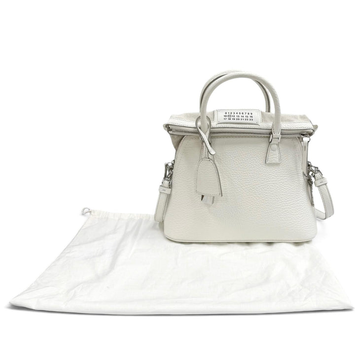 Great Maison Margiela 11 Shoulder Bag 5AC Mini white leather Women S56WG0082