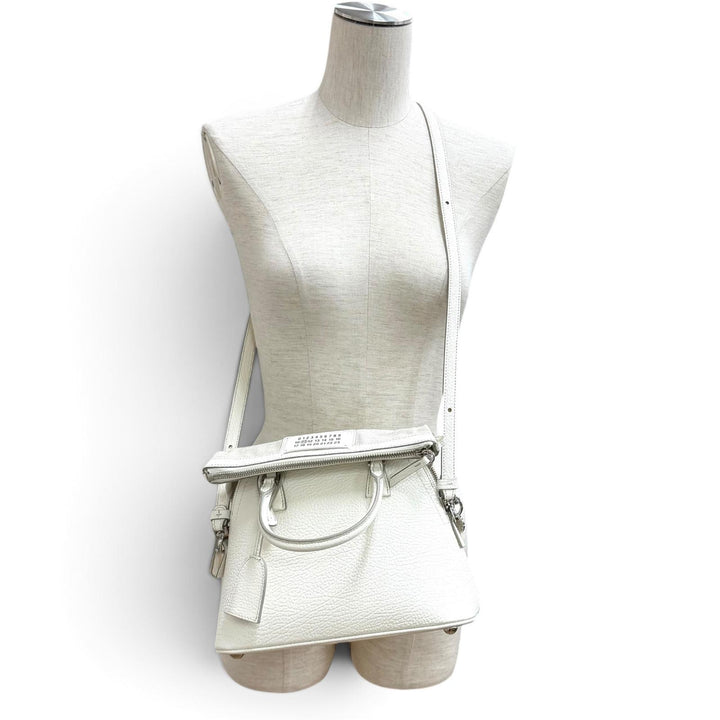Great Maison Margiela 11 Shoulder Bag 5AC Mini white leather Women S56WG0082