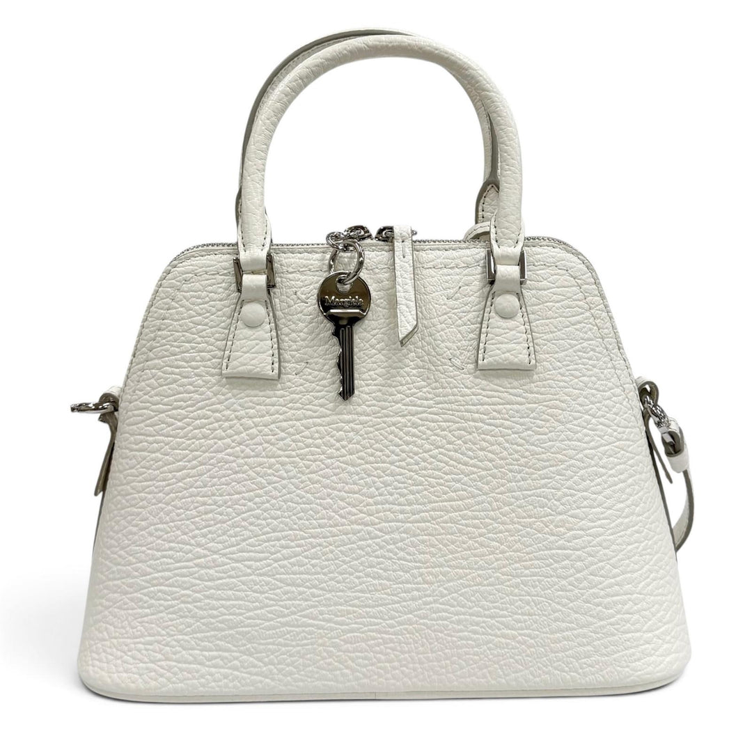 Great Maison Margiela 11 Shoulder Bag 5AC Mini white leather Women S56WG0082