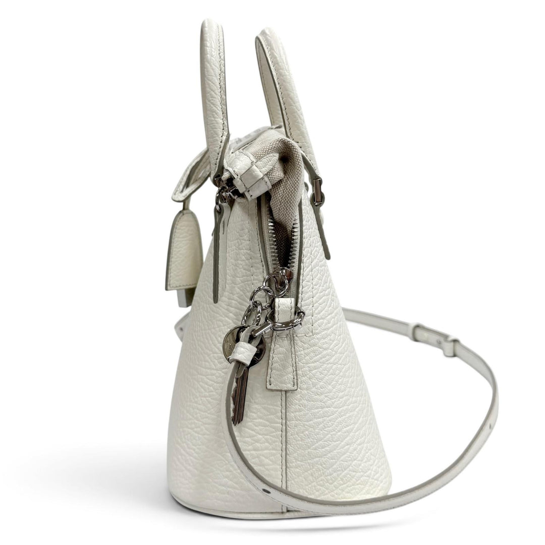 Great Maison Margiela 11 Shoulder Bag 5AC Mini white leather Women S56WG0082