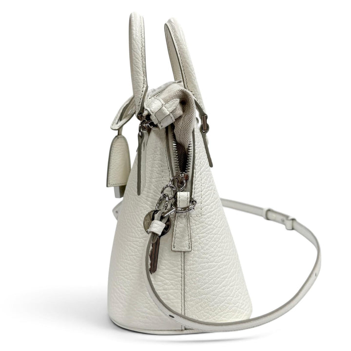 Great Maison Margiela 11 Shoulder Bag 5AC Mini white leather Women S56WG0082