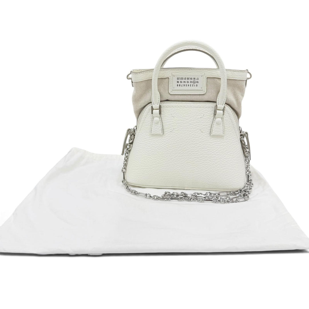 Excellent Maison Margiela 11 Handbag 5AC micro 2WAYShoulder Bag white S56WG0081