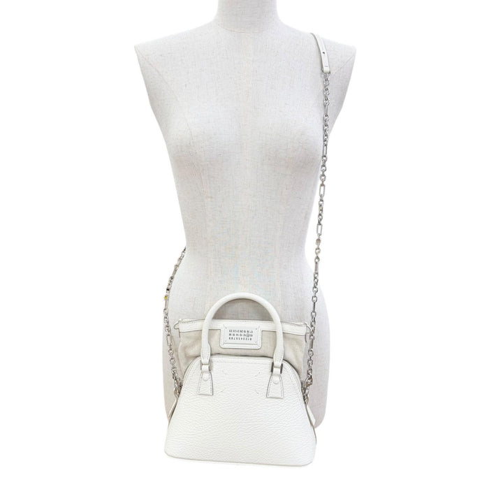 Excellent Maison Margiela 11 Handbag 5AC micro 2WAYShoulder Bag white S56WG0081