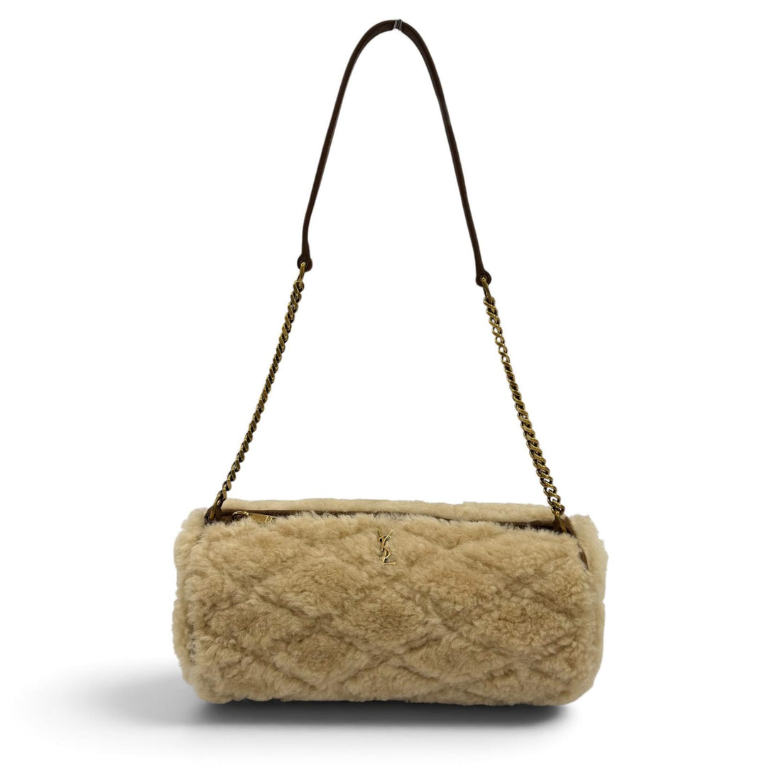 Excellent SAINT LAURENT PARIS Handbag Sado mini tube bag Mouton ChainShoulder