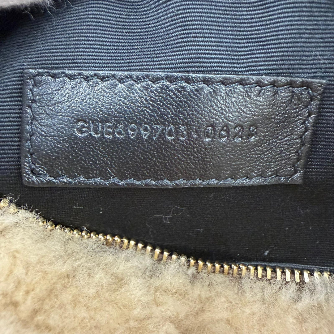 Excellent SAINT LAURENT PARIS Handbag Sado mini tube bag Mouton ChainShoulder