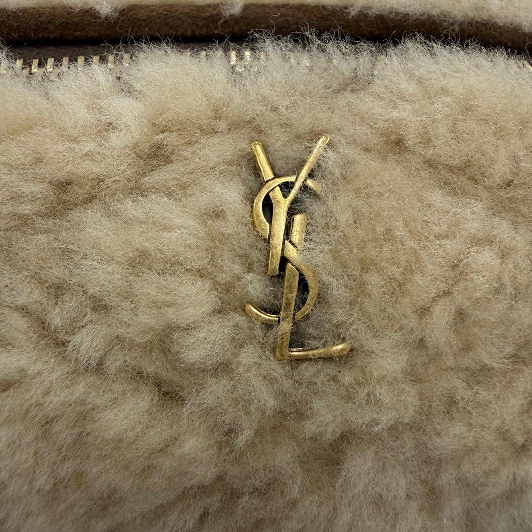 Excellent SAINT LAURENT PARIS Handbag Sado mini tube bag Mouton ChainShoulder