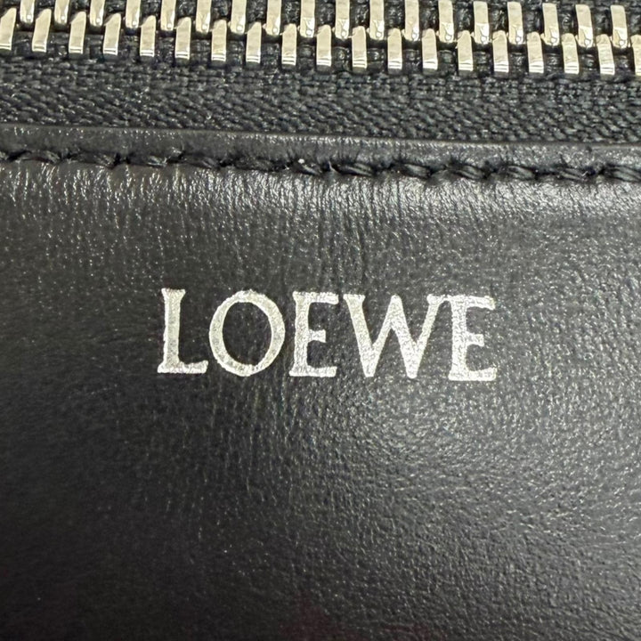 Excellent LOEWE Clutch bag PUZZLE FOLD Wash bag black shiny napa calf