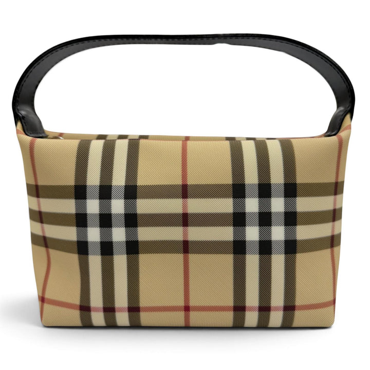 Great BURBERRY LONDON Handbag Nova Check Pattern with Leather Accents beige