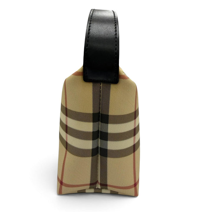 Great BURBERRY LONDON Handbag Nova Check Pattern with Leather Accents beige