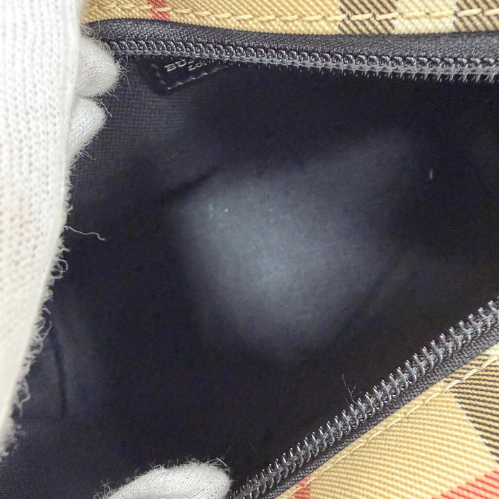 Great BURBERRY LONDON Handbag Nova Check Pattern with Leather Accents beige