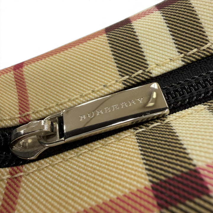 Great BURBERRY LONDON Handbag Nova Check Pattern with Leather Accents beige