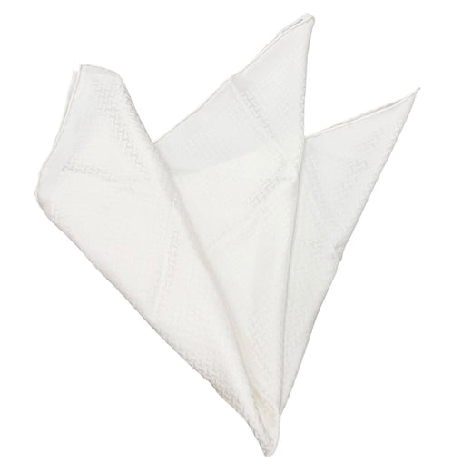 Excellent HERMES handkerchief Upside Down All-over pattern pocket square white