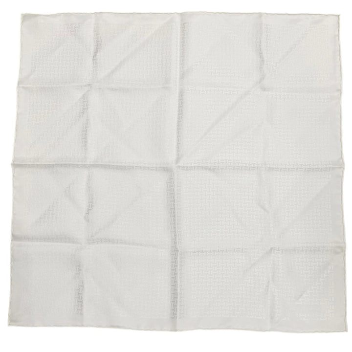 Excellent HERMES handkerchief Upside Down All-over pattern pocket square white